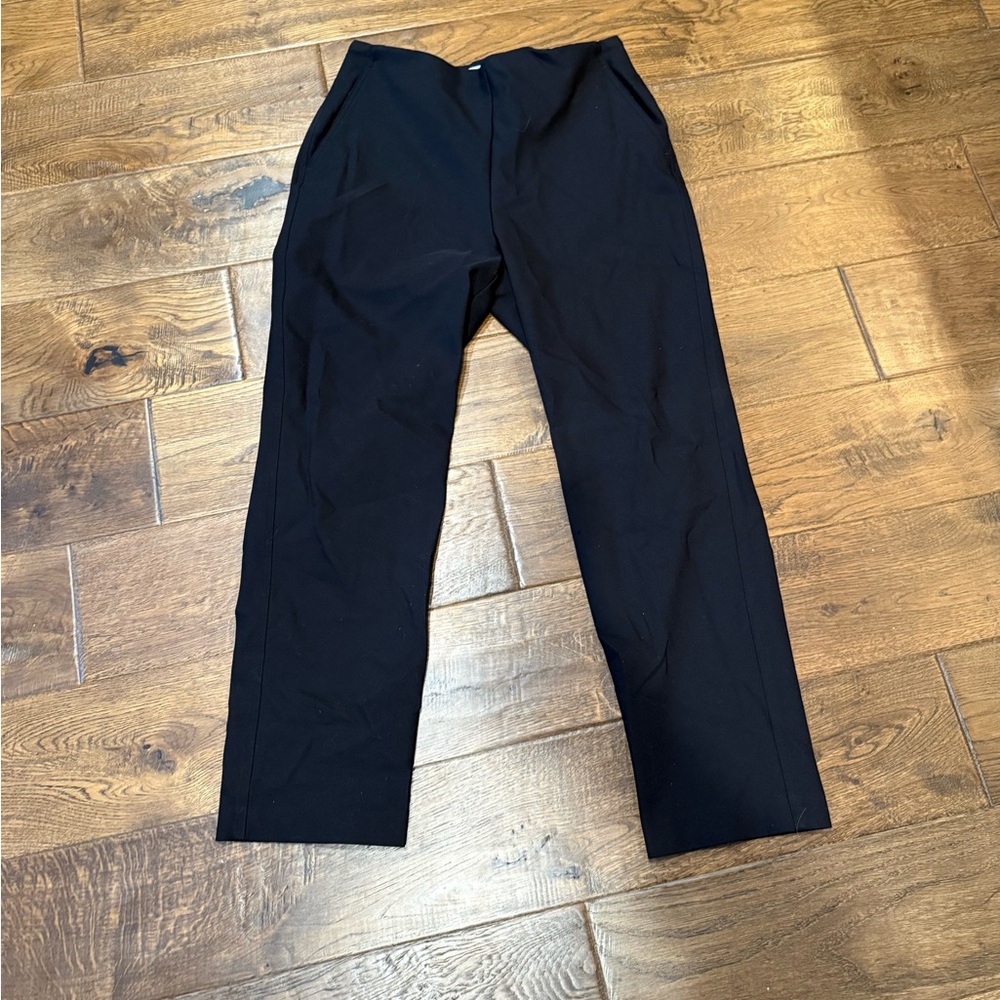 Rachel Zoe Black Cropped Straight-Leg Pants